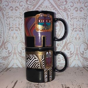 Set of Vintage Laurel Burch Mugs